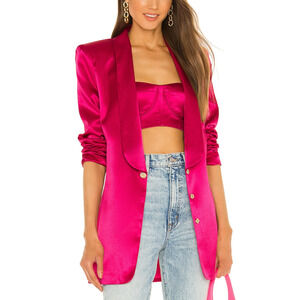 Bronx And Banco 'Capri' Pink Satin Blazer Size XS